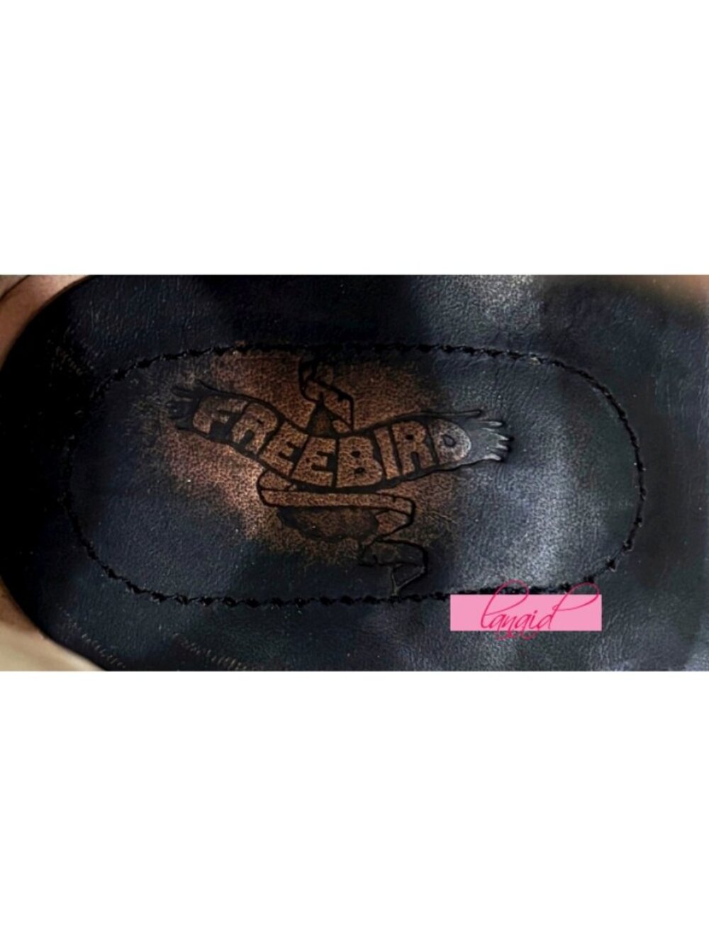 NEW Freebird Country Natural Leather Buckles Edgy Cut-Outs Cutouts Low Sandals - Picture 9 of 11